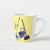 ブロム&モップ漫画イラストレーション カフェラテマグ (右)