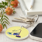 ブロム&モップ漫画イラストレーション キーホルダー (正面右)