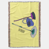 ブロム&モップ漫画イラストレーション スローブランケット (正面縦)