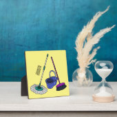 ブロム&モップ漫画イラストレーション フォトプラーク (インサイチュ)