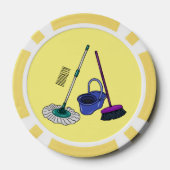 ブロム&モップ漫画イラストレーション ポーカーチップ (裏面)