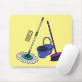 ブロム&モップ漫画イラストレーション マウスパッド (マウス)