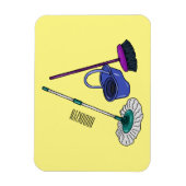 ブロム&モップ漫画イラストレーション マグネット (縦)