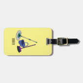 ブロム&モップ漫画イラストレーション ラゲッジタグ (正面横)