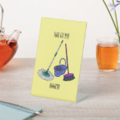 ブロム&モップ漫画イラストレーション 台座サイン (インサイチュ)