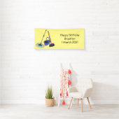 ブロム&モップ漫画イラストレーション 横断幕 (インサイチュ)