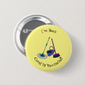 ブロム&モップ漫画イラストレーション 缶バッジ (正面&裏面)