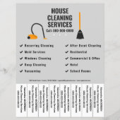 ブロム、真空ハウスクリーニング切れストリップフライヤー チラシ (正面)