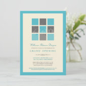 ブロモダンックグランドオープン招待状（アクア） 招待状 (スタンド正面)
