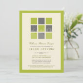 ブロモダンックグランドオープン招待状(ライム) 招待状 (スタンド正面)