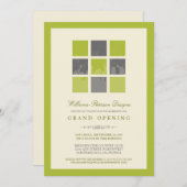 ブロモダンックグランドオープン招待状(ライム) 招待状 (正面/裏面)