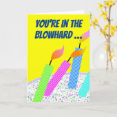 ブロワおもしろいードホールオブフレーム誕生日 カード (黄色い花)