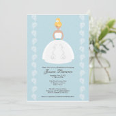 ブロンかわいらしドブライドブライダルシャワー招待状 招待状 (スタンド正面)