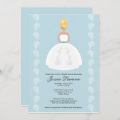 ブロンかわいらしドブライドブライダルシャワー招待状 招待状 (正面/裏面)