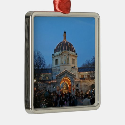 ブロンクスの動物園の休日の記憶 メタルオーナメント (右)