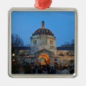 ブロンクスの動物園の休日の記憶 メタルオーナメント (正面)