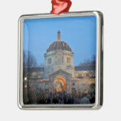 ブロンクスの動物園の休日の記憶 メタルオーナメント (左)