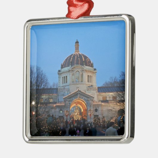 ブロンクスの動物園の休日の記憶 メタルオーナメント (左)