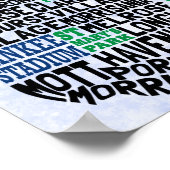 ブロンクスニューヨークシティタイポグラフィの地図 ポスター (角)