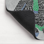 ブロンクスニューヨークシティタイポグラフィの地図 マウスパッド (コーナー)