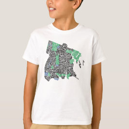 ブロンクスニューヨークシティタイポグラフィの地図 Tシャツ