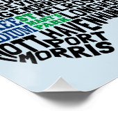 ブロンクスニューヨークシティタイポグラフィ地図ポスター ポスター (コーナー)