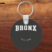 ブロンクスニューヨークホワイト キーホルダー (正面)