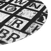 ブロンクスニューヨーク|のグランジなタイポグラフィ カッティングボード (角)