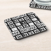 ブロンクスニューヨーク|のグランジなタイポグラフィ コースター (左側)