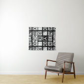 ブロンクスニューヨーク|のグランジなタイポグラフィ タペストリー (インサイチュ(横))