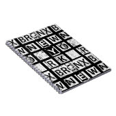 ブロンクスニューヨーク|のグランジなタイポグラフィ ノートブック (右側)