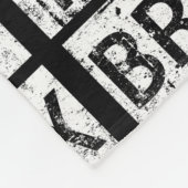 ブロンクスニューヨーク|のグランジなタイポグラフィ フリースブランケット (角)