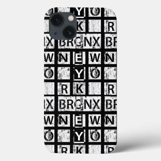 ブロンクスニューヨーク|のグランジなタイポグラフィ Case-Mate iPhoneケース (裏面)