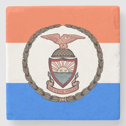 ブロンクス国旗（ニューヨーク市ボロー） ストーンコースター (正面)