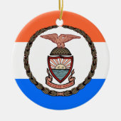 ブロンクス国旗（ニューヨーク市ボロー） セラミックオーナメント (正面)