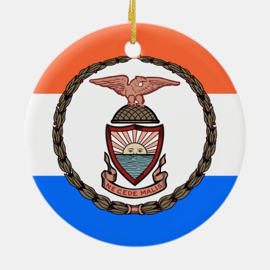 ブロンクス国旗（ニューヨーク市ボロー） セラミックオーナメント (裏面)