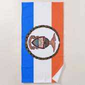 ブロンクス国旗（ニューヨーク市ボロー） ビーチタオル (正面)