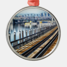 ブロンクス・ニューヨーク市建物川 メタルオーナメント