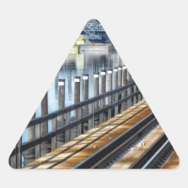 ブロンクス・ニューヨーク市建物川 三角形シール