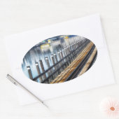 ブロンクス・ニューヨーク市建物川 楕円形シール (封筒)