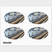 ブロンクス・ニューヨーク市建物川 楕円形シール (シート)