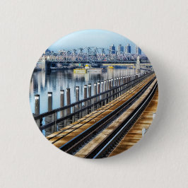 ブロンクス・ニューヨーク市建物川 缶バッジ