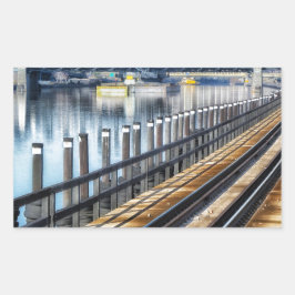 ブロンクス・ニューヨーク市建物川 長方形シール