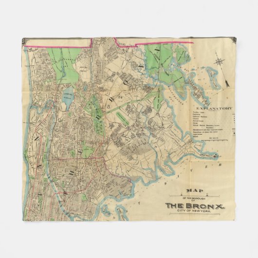 ブロンクス、ニューヨーク フリースブランケット (正面(横))