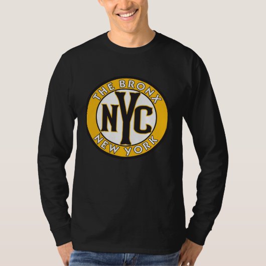 ブロンクス ニューヨーク 飴色と黒のサークルサイン Tシャツ (正面)