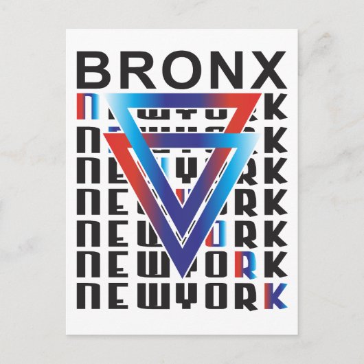 ブロンクスNYC:幾何学的グリットと都市強度 ポストカード (正面)
