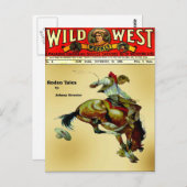 "ブロンクライダー"カウボーイウェスタンロデオ葉書 ポストカード (正面/裏面)