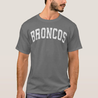 ブロンコスマスコットヴィンテージスポーツネームデザイン Tシャツ