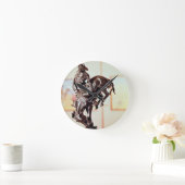 ブロンコ破壊者(青銅) ラウンド壁時計 (ホーム)