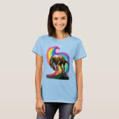 ブロンコ ユニコーン レインボー Tシャツ (正面フル)